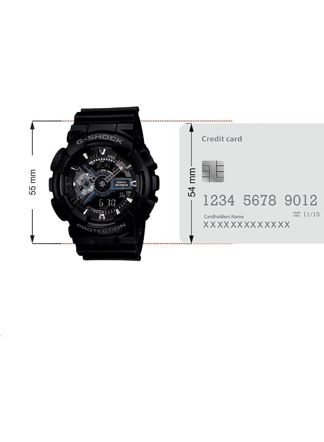 CASIO ساعة كاسيو جي شوك التناظرية الرقمية بقرص أسود للرجال - GA-110-1BDR (G317) - Image 4