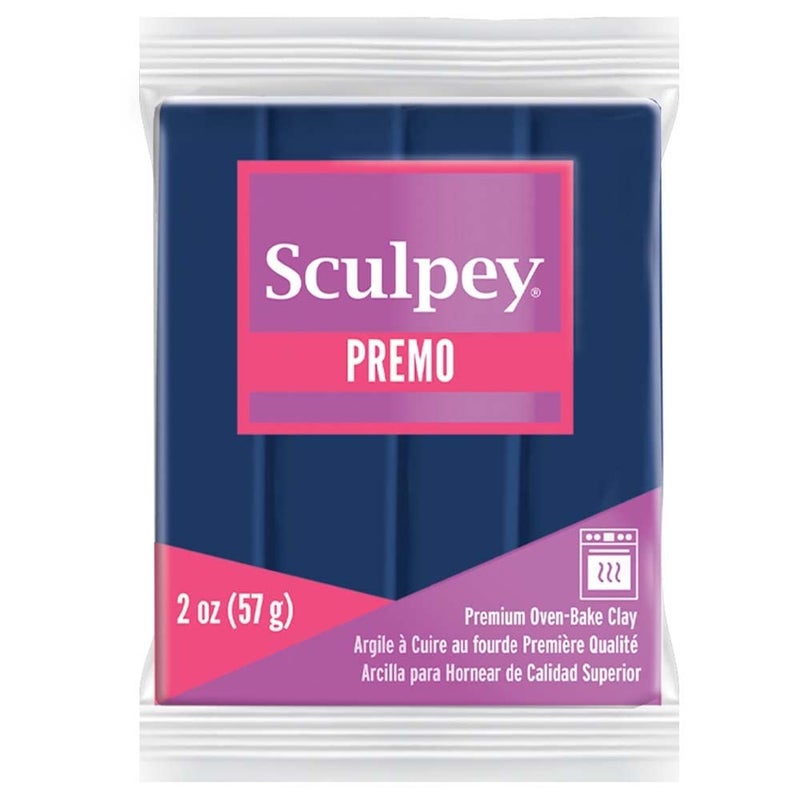 Sculpey Premo Polymer OvenBake Clay Navy Non Toxic 2 oz bar Great for Jewelry Making Holiday DIY Mixed Media and Home dcor Projects Premium Clay Great for clayers and Artists