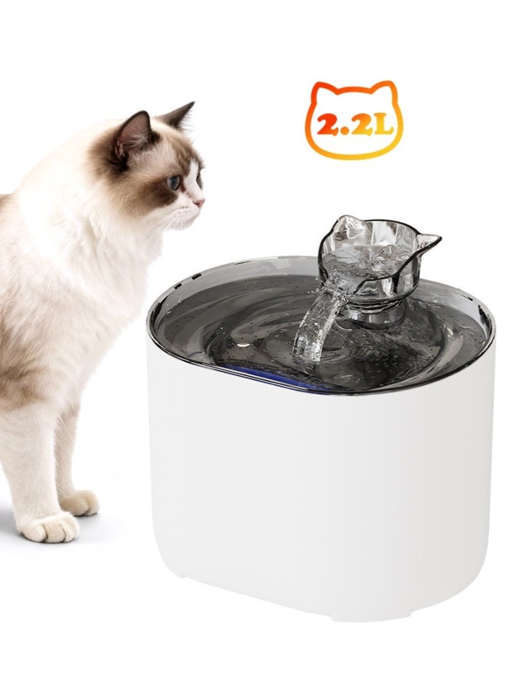 LAPET Cat Water Dispenser Ultra-quiet Pump 2.2L Automatic Circulating Flow Water Fountain Filtration Intelligent Multiple Pets Water Dispenser - Image 1