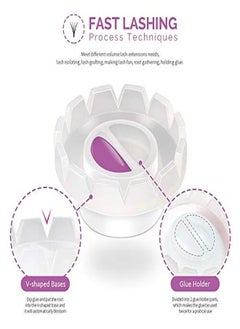 Teenitor 200 Pack Eyelashes Extension Volume Lashes Fan Blossom Cups, Glue Holder And Lash Organizer Supplies Tools  - Image 4