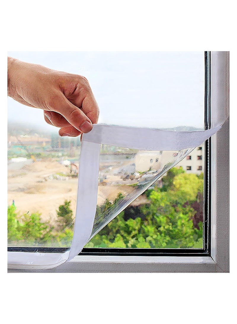 KASTWAVE - Window Transparent Insulation Film Kit, Window Cuttable Cold Protection Film, Hot Protection Film Window, Wind Proof Thickening Wrap (120x80cm) - Image 1