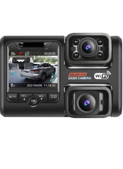 Mi VAZA Dash Camera For Car, 4k 2160p Dual Lens DVR Night Vision Dash Camera Video Recorder, Mini Dashboard Camera Drive Recorder With DVR Night Vision And 24h Parking Monitor, (1pc, Black)  - Image 1