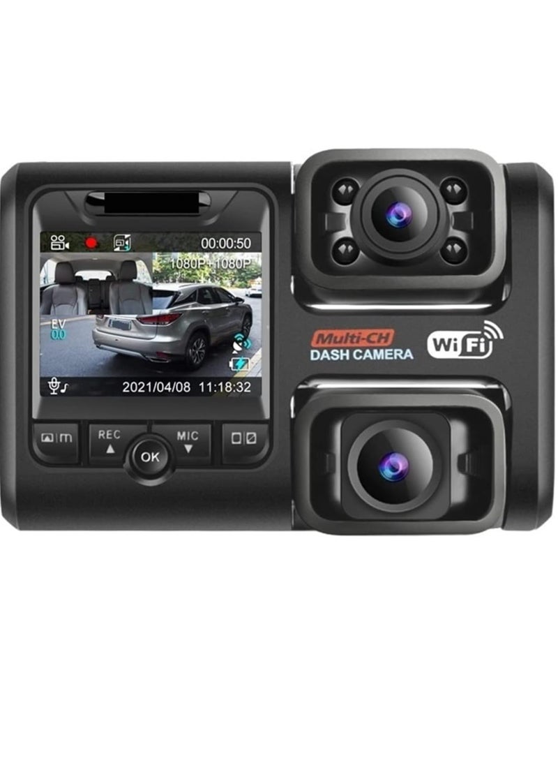 Mi VAZA - Dash Camera For Car, 4k 2160p Dual Lens DVR Night Vision Dash Camera Video Recorder, Mini Dashboard Camera Drive Recorder With DVR Night Vision And 24h Parking Monitor, (1pc, Black) - Image 1