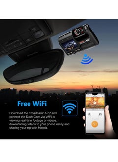 Mi VAZA Dash Camera For Car, 4k 2160p Dual Lens DVR Night Vision Dash Camera Video Recorder, Mini Dashboard Camera Drive Recorder With DVR Night Vision And 24h Parking Monitor, (1pc, Black)  - Image 3