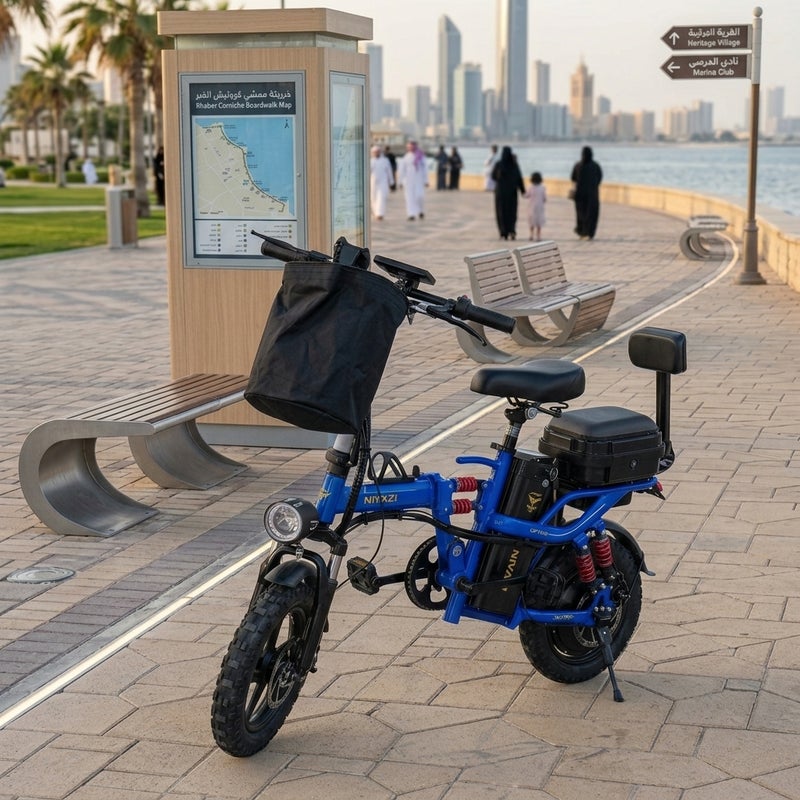 NIYAZI Foldable Electric Scooter for Adults, 48V Battery, 14-inch Tubeless Tires with Digital Display - Image 4