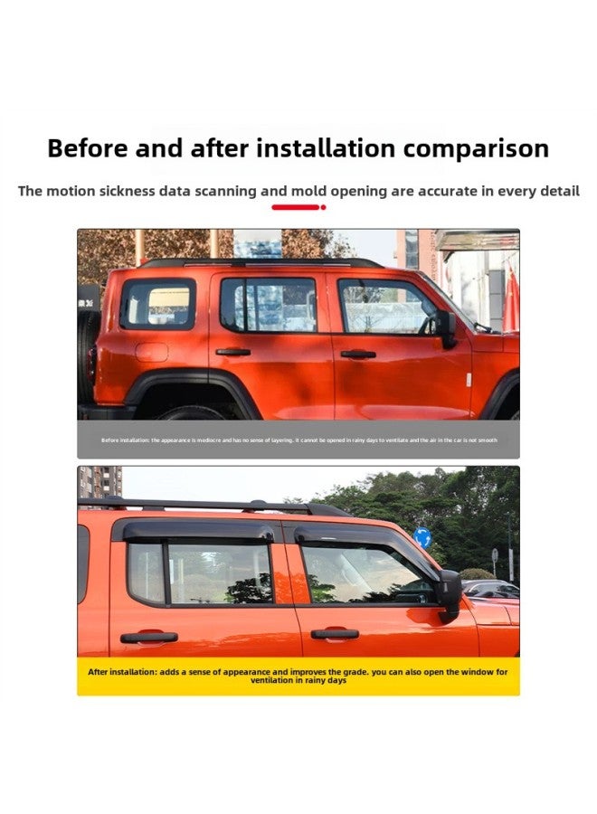 Tank 300/400/500 Sunlight Rain Bearer Translucent Rain Eyebrow Window Widened Rain Bearer Special Modification Exterior Trim-Color:Tank 300 Rain And Shine Shield Original Car Model Widened And Thickened - Translucent With Label, 4 Pieces - (free-Specifications:Standard  - Image 4