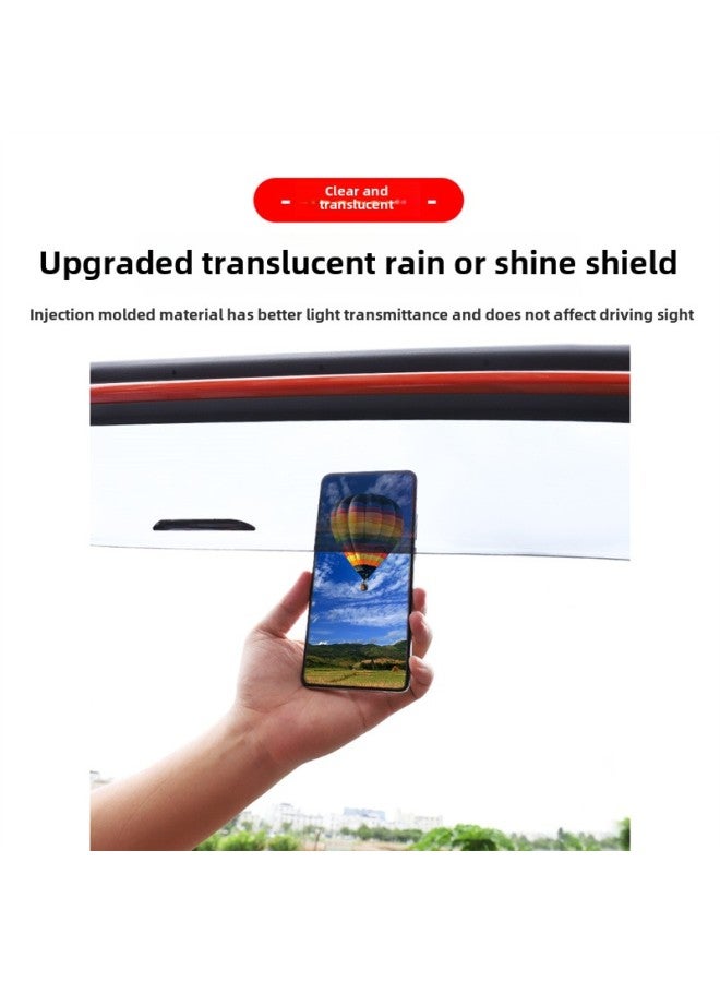 Tank 300/400/500 Sunlight Rain Bearer Translucent Rain Eyebrow Window Widened Rain Bearer Special Modification Exterior Trim-Color:Tank 300 Rain And Shine Shield Original Car Model Widened And Thickened - Translucent With Label, 4 Pieces - (free-Specifications:Standard  - Image 3