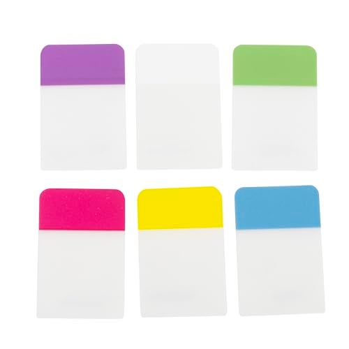 Desk Tech Sticky Index Tabs, 1" x 1.5", 24 Sheets - 6 Colors Self Adhesive File Tabs Flags Colored Page Markers Labels for Binders, Books and Notebooks - Image 2