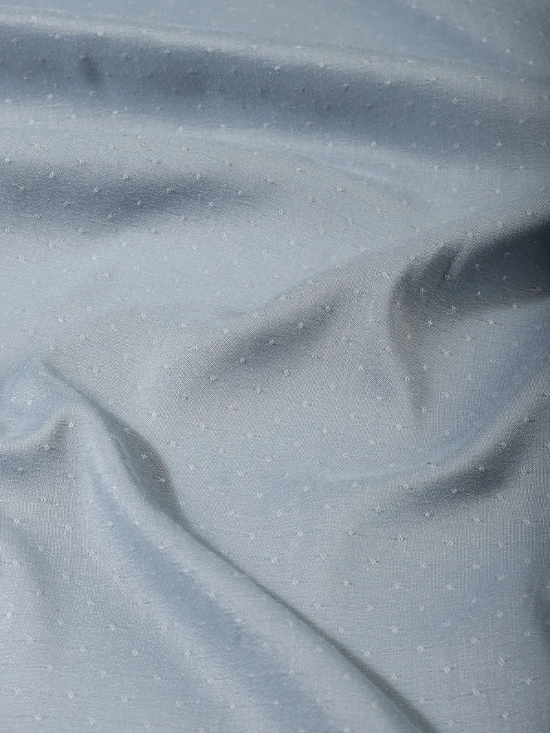 أيه كيه إس Dobby Fabric in Seafoam Grey - One Meter