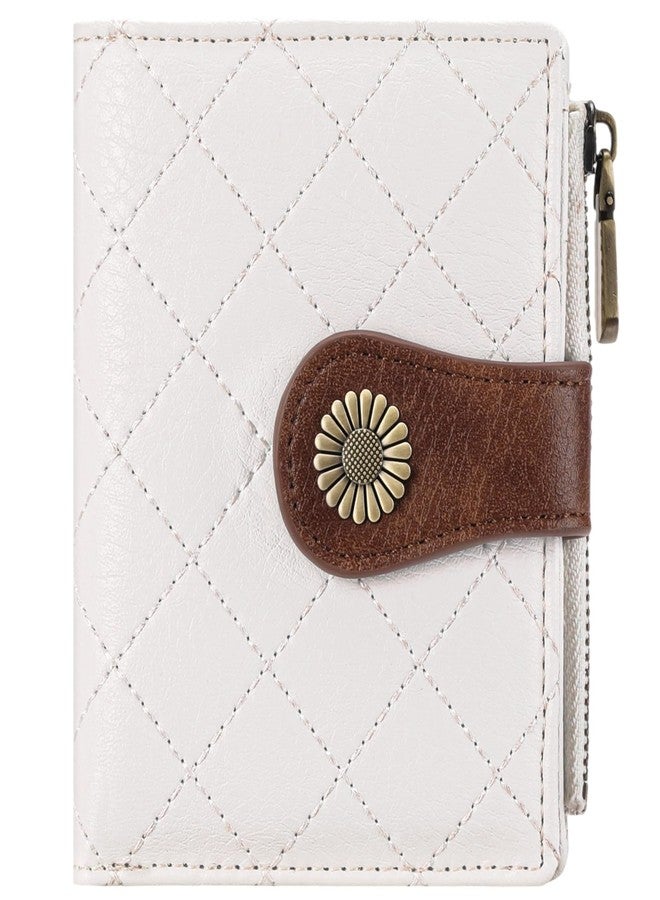 FALAN MULE Small Wallet for Women Bifold RFID Blocking Leather Card Holder with Zipper Coin Pocket - Image 1