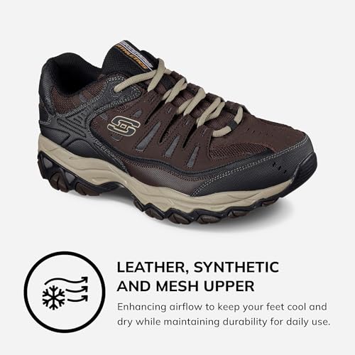SKECHERS أحذية سكيشرز للرجال بعد الاحتراق M. Fit – جلد علوي، نعل داخلي من رغوة الذاكرة، نعل خارجي مطاطي، 13 عريض - Image 3