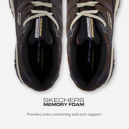 SKECHERS أحذية سكيشرز للرجال بعد الاحتراق M. Fit – جلد علوي، نعل داخلي من رغوة الذاكرة، نعل خارجي مطاطي، 13 عريض - Image 2