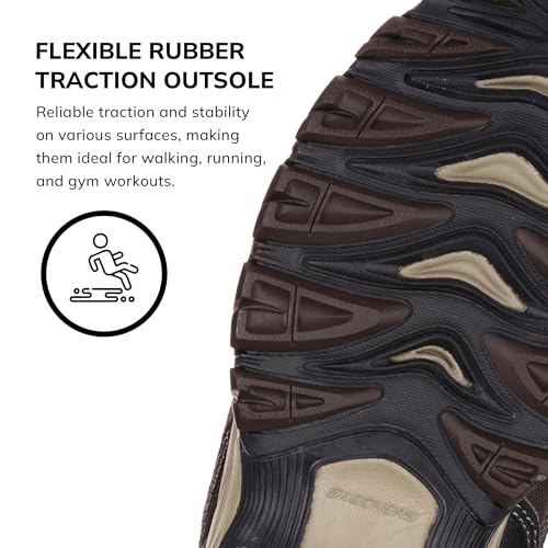 SKECHERS أحذية سكيشرز للرجال بعد الاحتراق M. Fit – جلد علوي، نعل داخلي من رغوة الذاكرة، نعل خارجي مطاطي، 13 عريض - Image 5