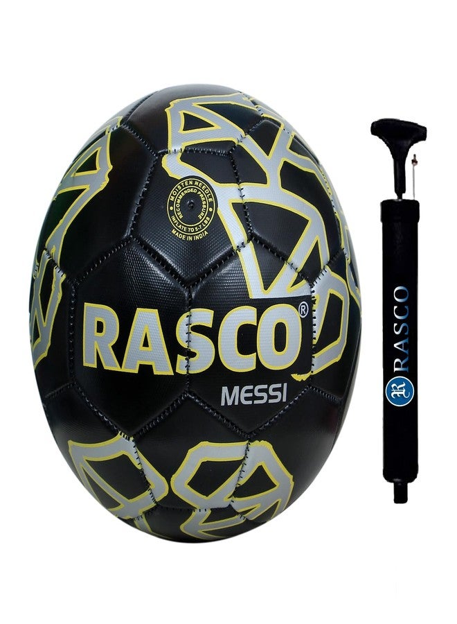 RASCO Messi PU Football, Size 5, (Black) - Image 1