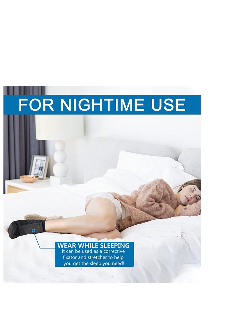Barakah Plantar Fasciitis Night Splint Sock - Soft Stretching Boot Splint for Aching Feet  Heel Relief，Achilles Tendonitis Foot Support Brace for Right or Left FootMedium - Image 3