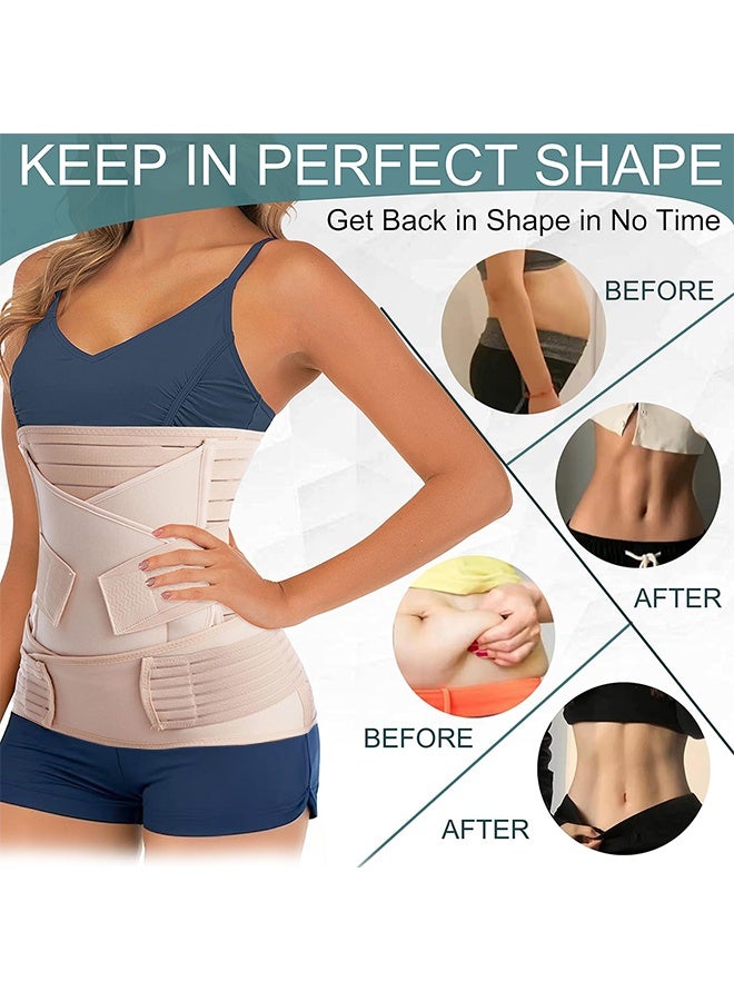 Polish'D 3 in 1 Postpartum Belly Band Post C Section Support Recovery Wrap Postparto Abdominal Binder Girdles for After Giving Birth (One Size Fits all, Z-Beige) - Image 5