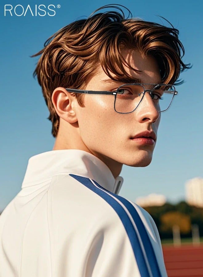 رويس مجموعة نظارات شمسية 3 في 1 مستقطبة مغناطيسية قابلة للتثبيت، نظارات حجب الضوء الأزرق مع عدسة مستقطبة مغناطيسية وعدسة رؤية ليلية مغناطيسية، نظارات متعددة الاستخدامات للاستخدام ليلاً ونهارًا للرجال - Image 3