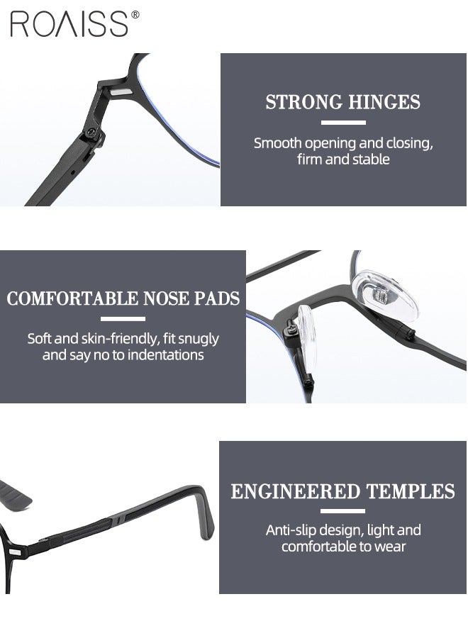 رويس مجموعة نظارات شمسية 3 في 1 مستقطبة مغناطيسية قابلة للتثبيت، نظارات حجب الضوء الأزرق مع عدسة مستقطبة مغناطيسية وعدسة رؤية ليلية مغناطيسية، نظارات متعددة الاستخدامات للاستخدام ليلاً ونهارًا للرجال - Image 5