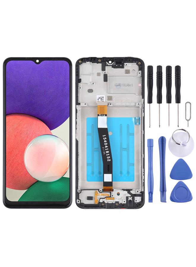 erorex Replacement Original LCD Screen for Samsung Galaxy A22 5G SM-A226 Digitizer Full Assembly with Frame Black - Image 1