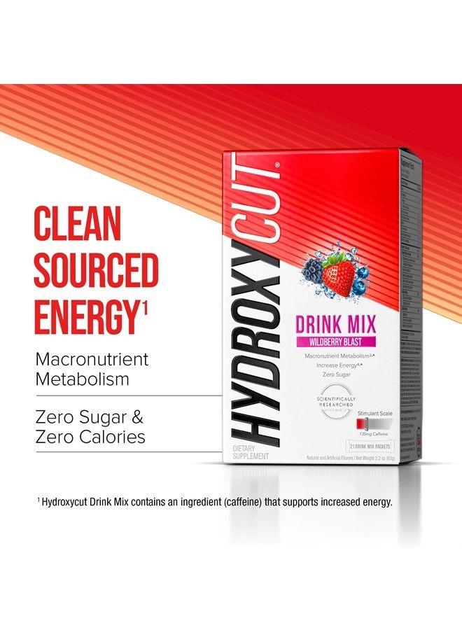 Hydroxycut Drink Mix | Energy Drink Powder | Wildberry Blast, 21 Packets, 2 Packs (Packaging May Vary) - Image 3