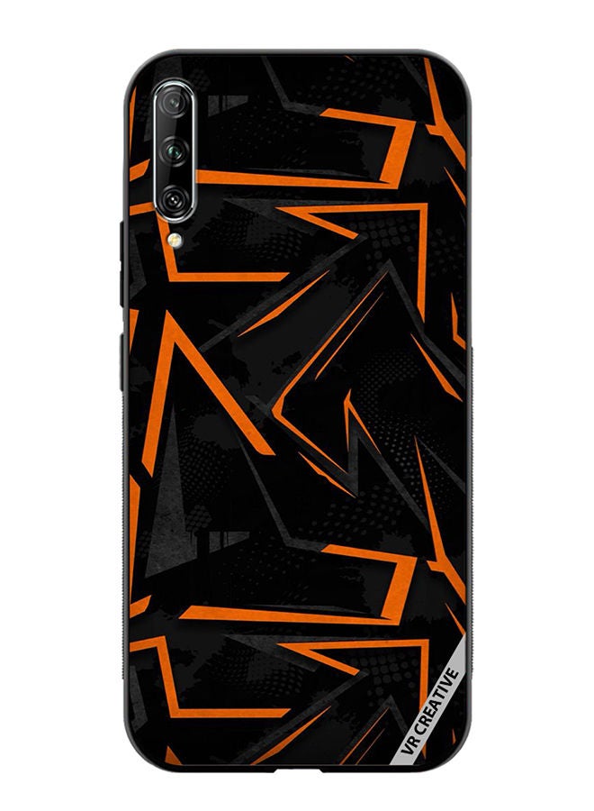VR CREATIVE Protective Case Cover For Huawei Nova Y9S Black & Orange Pattern Design Multicolour - Image 1