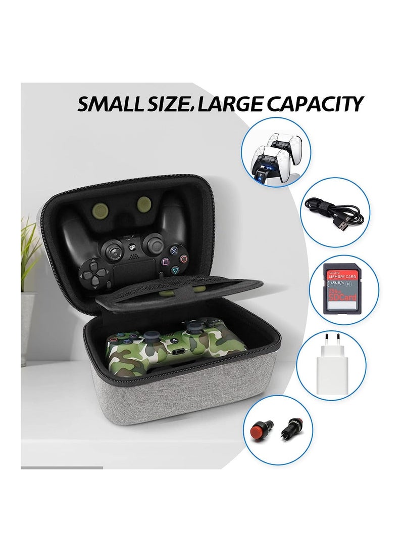 Y&D Console Controller Hard Case Carrying Travel Bag for 2 Controllers Game Storage Compatible with PS5 PS4 XBox Switch Pro Grey  - Image 4