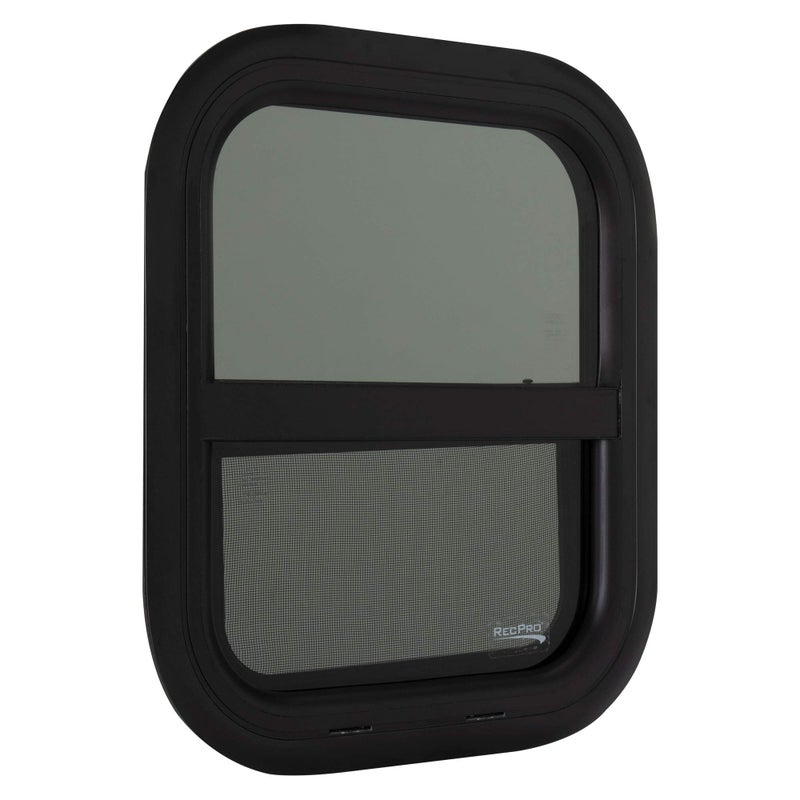 RecPro RV Window | 14"W x 16"H | Teardrop Style | Vertical Sliding | RV Window Replacement | Made in USA - Image 1