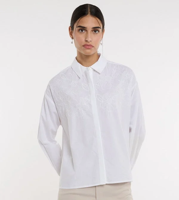 بي سي بي جي BCBG Embroidery Long Sleeve Shirt