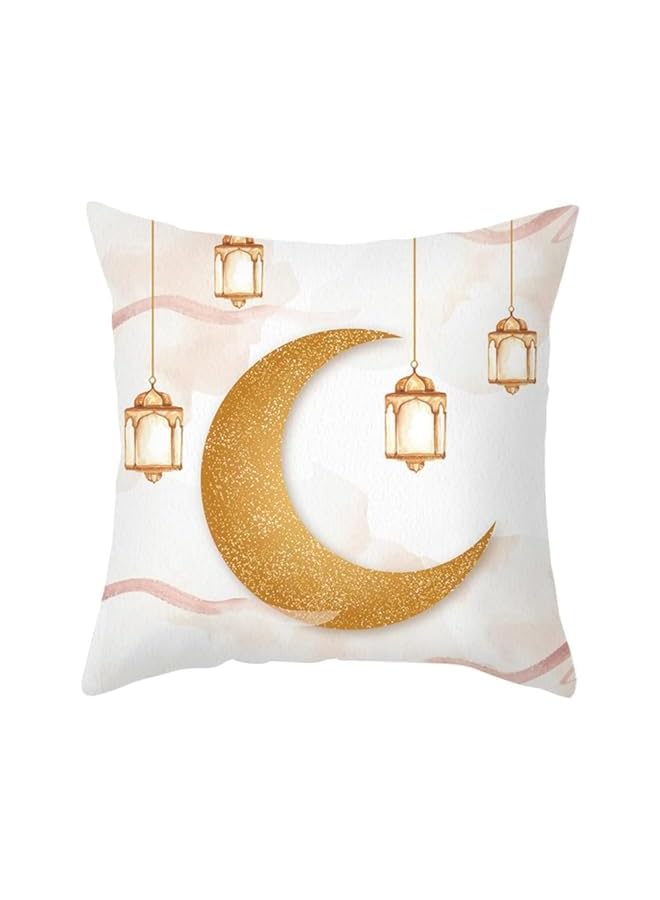 The Bros Ramadan Pillow Covers,4 Pcs Gold Moon and Light Pillow Cases,Ramadan Mubarak Decorations Cushion Cover,Bed Couch Sofa Pillow, Car Chair Pillow,18x18 inch(45x45cm) - Image 4