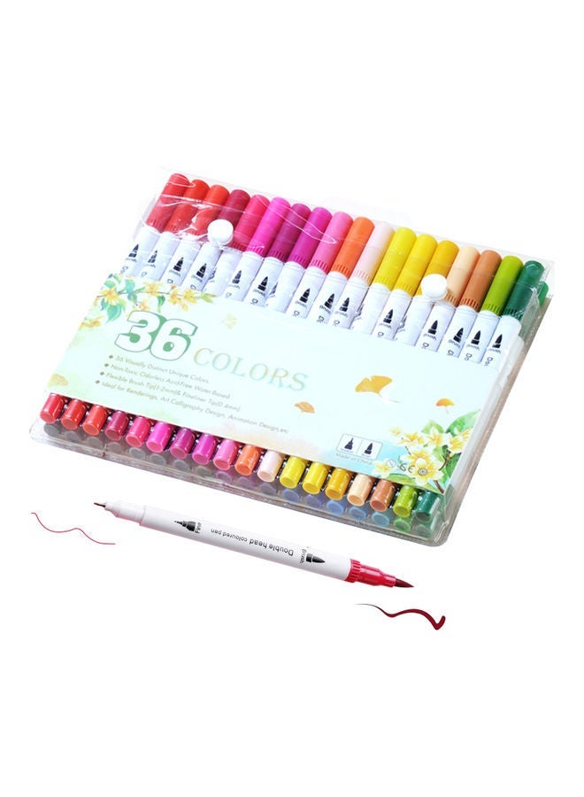 NIBEMINENT 36-Piece Double Head Coloured Markers pen set Multicolour - Image 1