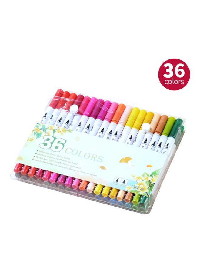 NIBEMINENT 36-Piece Double Head Coloured Markers pen set Multicolour - Image 4