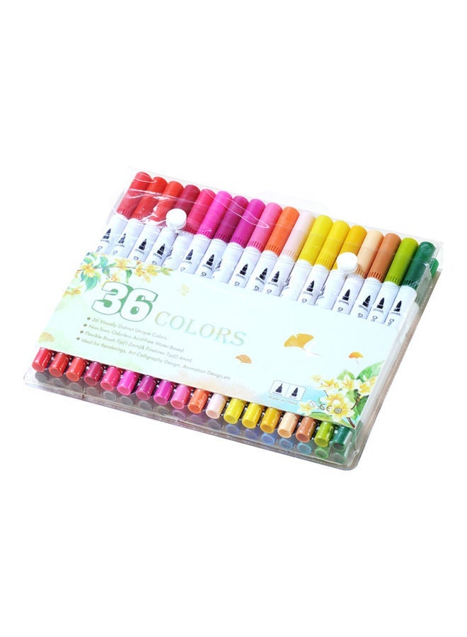 NIBEMINENT 36-Piece Double Head Coloured Markers pen set Multicolour - Image 2