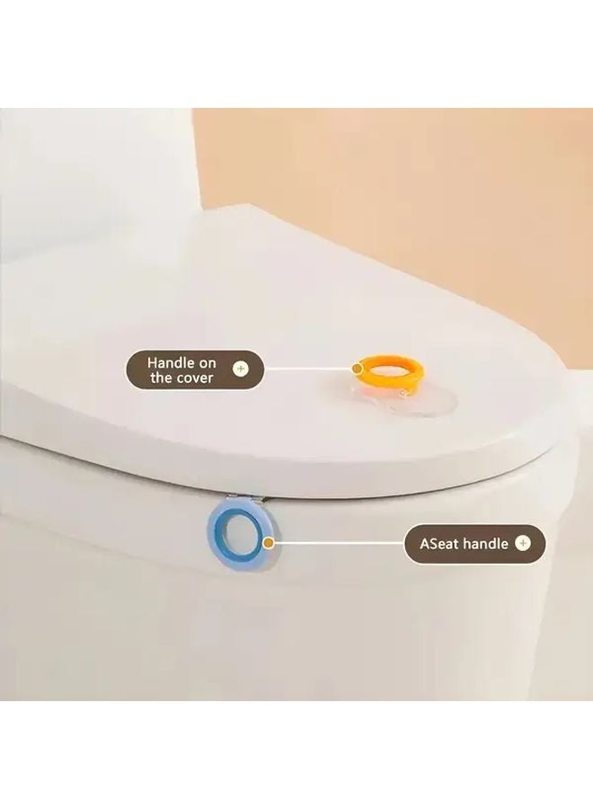 Grey Foldable Non Contact Toilet Lid Opener Ergonomic Handle Portable Design - Image 2