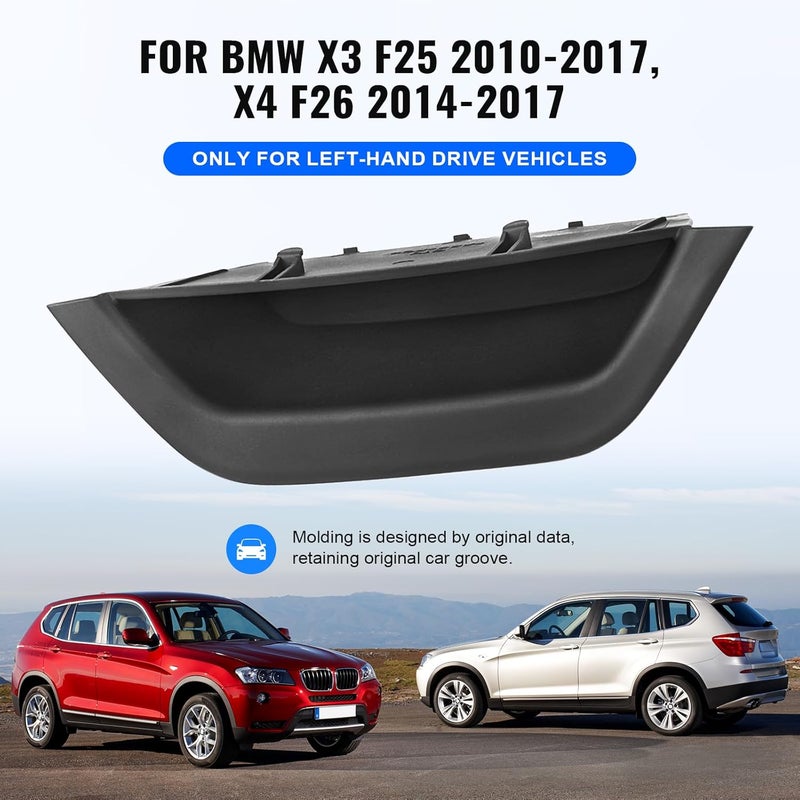 GZYF Car Auto Interior Inner Door Handle Pull Trim for BMW X3 X4 F25 F26 - Front Left Side, Black - Image 4