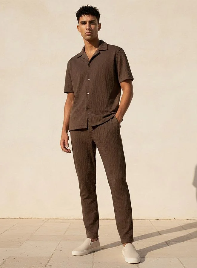 سبلاش فيڤ Textured Shirt and Trousers Set