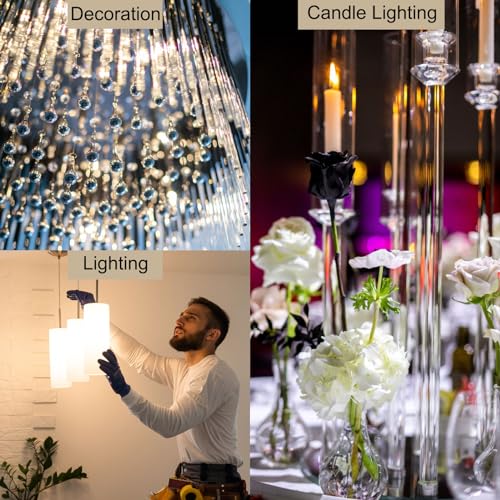 Rebower 12" Clear Plastic Rigid Pipe 8mm ID x 10mm OD (5/16" ID x 3/8" OD) Acrylic Round Polycarbonate Tubing, [for Plumbing, Hydraulics, Aquarium] - 4Pcs - Image 4