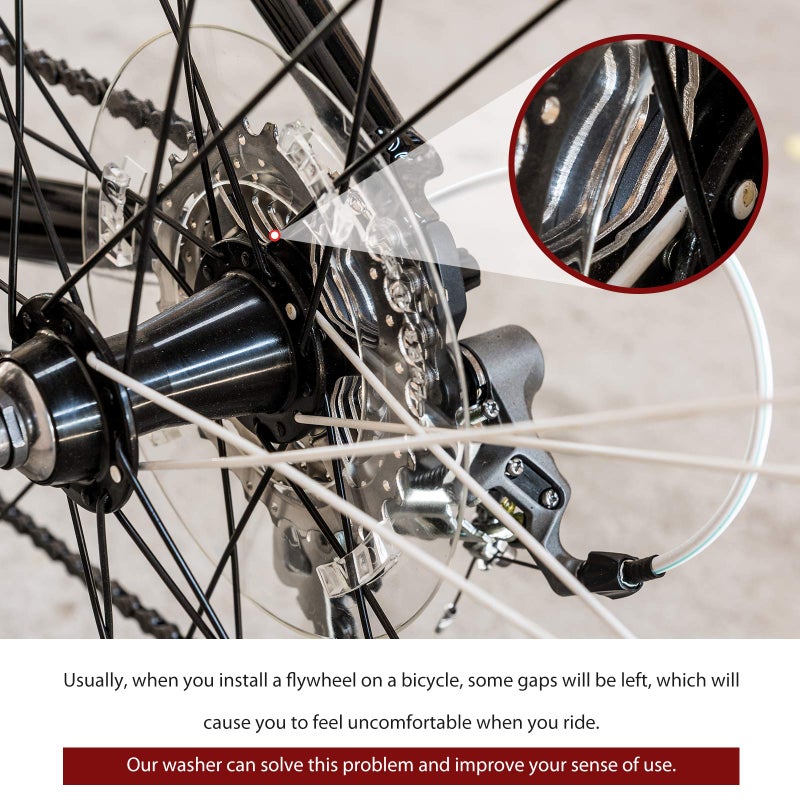 Skylety سكايليتي 20 قطعة فاصل قاعدة الدراجة الهوائية 7 8 9 10 11 سرعة كاسيت سبائك الألمنيوم غسالة محور العجلة الطائرة فاصل محور العجلة الطائرة 1 مم 1.5 مم 2 مم 2.5 مم 3 مم غسالة قاعدة الدراجة BB - Image 4