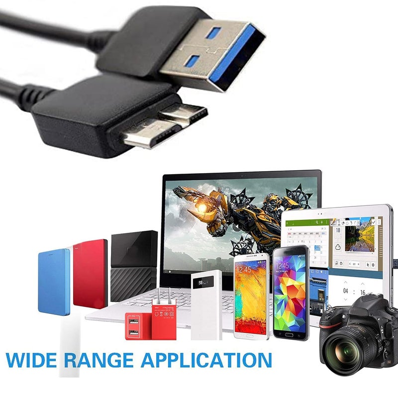 Yxflz USB 3.0 Cable - External Hard Drive Cord USB 3.0 A to Micro B Cable Compatible with Western Digital WD My Passport, Seagate, Toshiba Canvio, Samsung Galaxy S5, LaCie, Elements, Note Pro 12.2 & More - Image 5