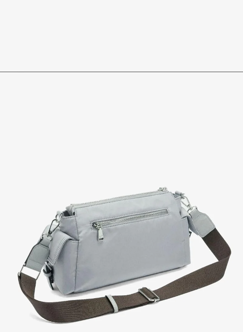 Parfois White Nylon crossbody bag with pendant for Women | Best Price UAE