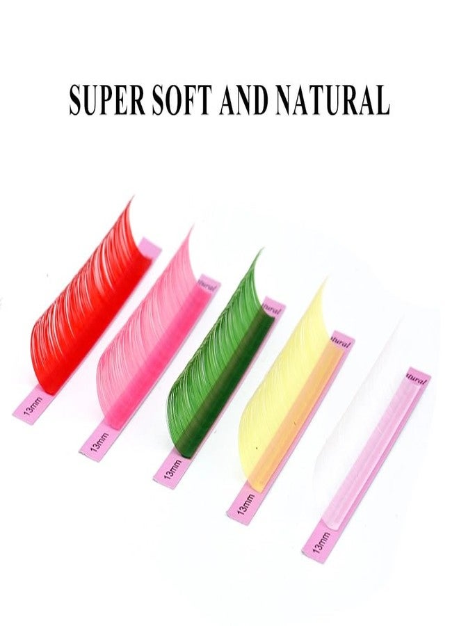 NAGARAKU Pink Individual Eyelashes Colored Classic Eyelash Extension from BELLE GAGA 0.07mm D Curl 7-15mm Mix Tray 16 Rows False Lash Extensions - Image 4