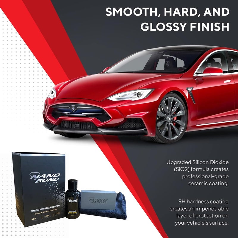 Stable base Nano Bond Ceramic Coating PRO Premium Car Care Kit 9H High Gloss Paint Protection 30ML Globally selected raw material - Image 2