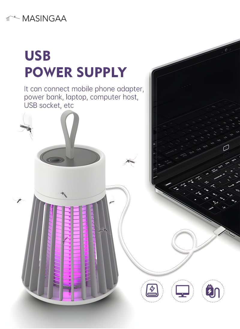 MASINGAA - Electric Mosquito Killer Lamp with UV Fly Trap - USB Powered Bug Zapper & Insect Repellent, Portable Mosquito Eliminator for Bedrooms, Camping, Home, & Outdoors - Image 1
