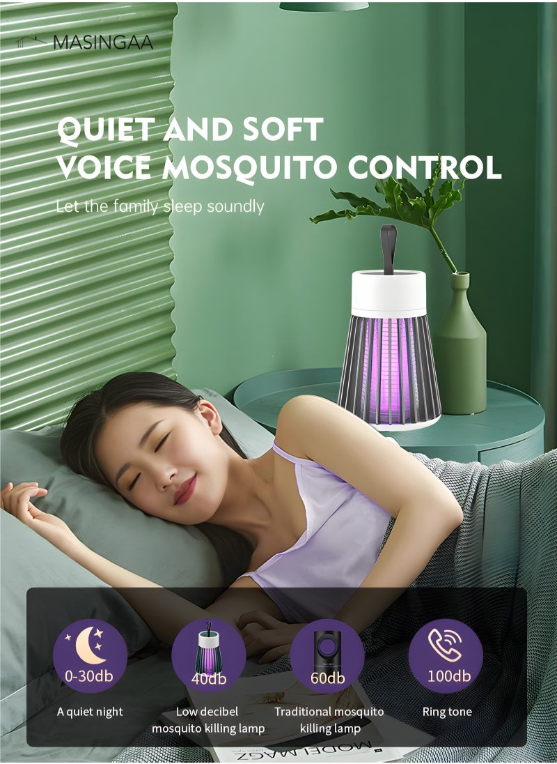 MASINGAA - Electric Mosquito Killer Lamp with UV Fly Trap - USB Powered Bug Zapper & Insect Repellent, Portable Mosquito Eliminator for Bedrooms, Camping, Home, & Outdoors - Image 1