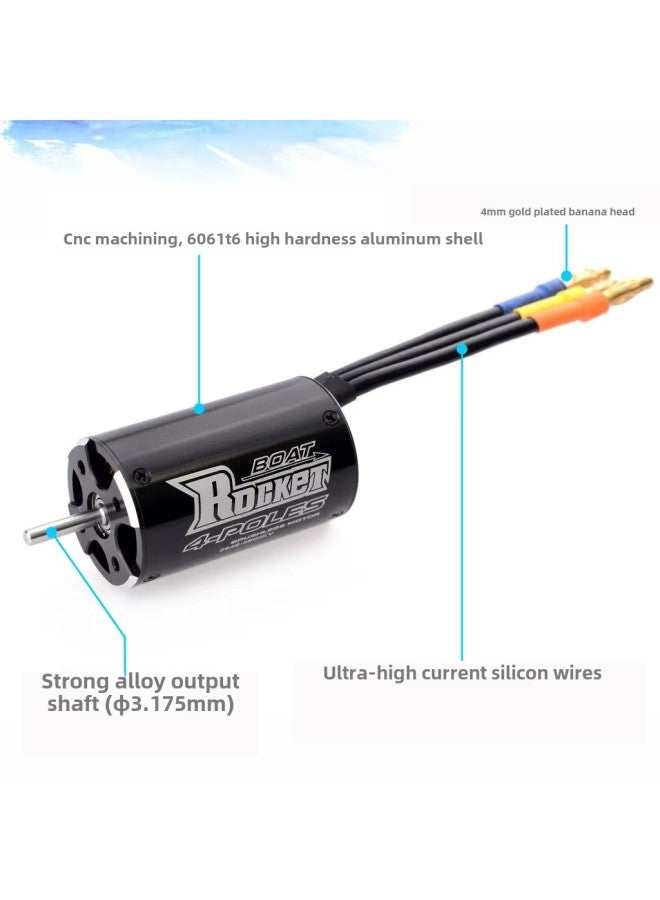 Rocke-RC Brushless Motor 2948 3000KV 3450KV 4800KV For RC Boat Models 3.175 Shaft Diameter Alloy Material Suitable For 600-800mm Boats-Color:2948 3450KV Ship Model Motor  - Image 5