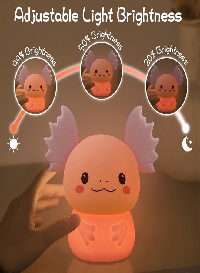 LEDHOLYT Night Light for Kids, Cute Silicone Nursery Axolotl Lamp for Baby and Toddler, Animals NightLight for Boys and Girls,Squishy Kawaii Bedside Lamp for Kids Room - Image 4