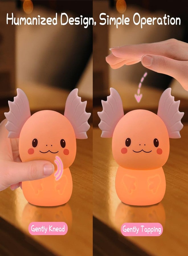 LEDHOLYT Night Light for Kids, Cute Silicone Nursery Axolotl Lamp for Baby and Toddler, Animals NightLight for Boys and Girls,Squishy Kawaii Bedside Lamp for Kids Room - Image 2