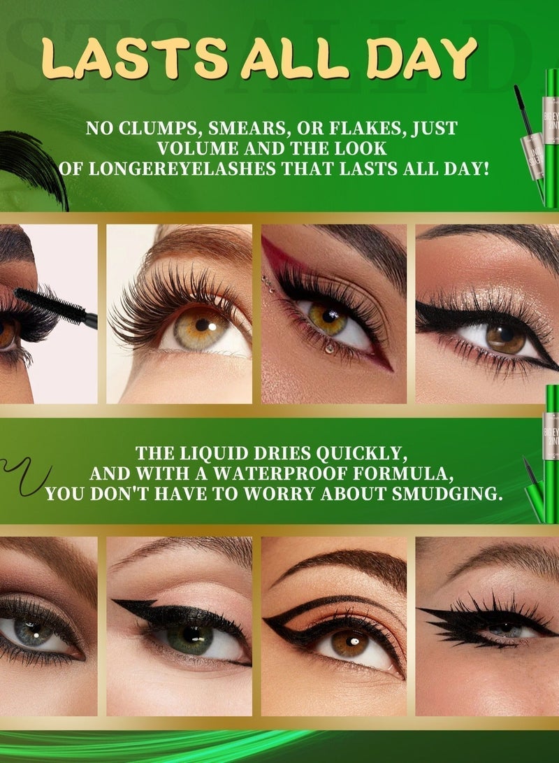 ZMDREAM Mascara&Eye Liner Liquid 2-IN-1 Waterproof,Smudge Proof ,Long Lasting - Image 2