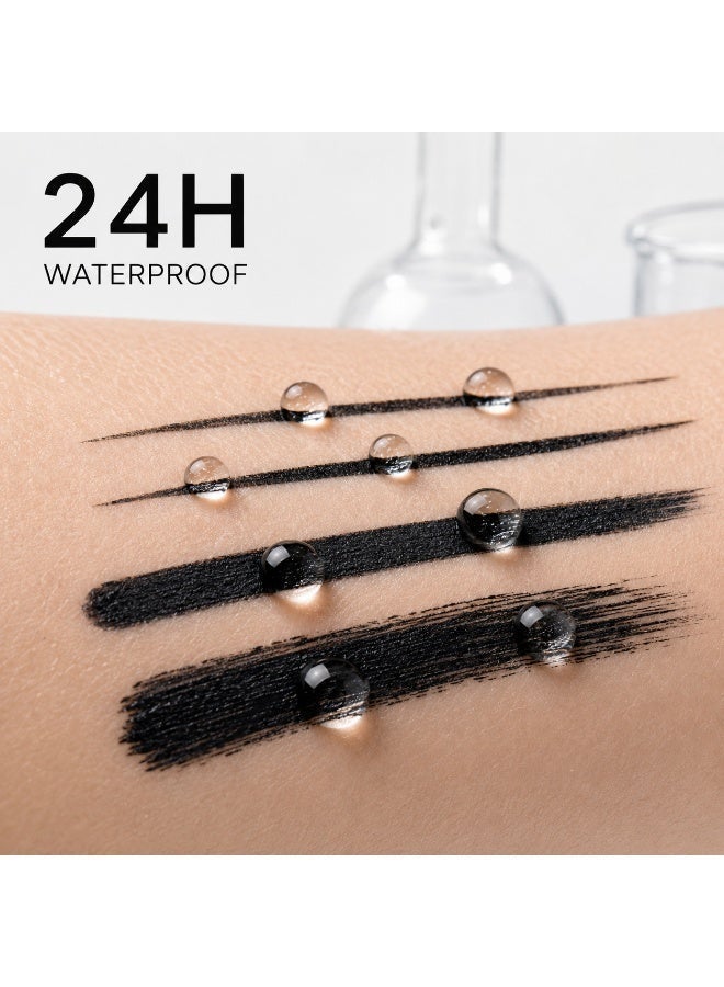 ZMDREAM 2-in-1 Mascara & Eyeliner Pen, Waterproof & Smudge-Proof, Intense Black, Long Lasting Volumizing Eyelash Makeup - Image 3