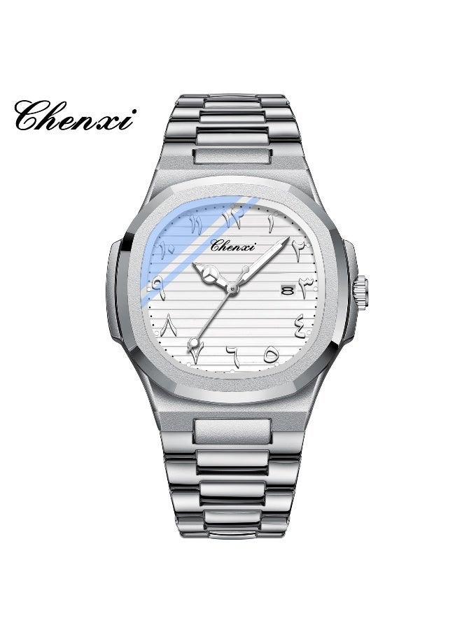 Chenxi Men’s Quartz Wrist Watch with Luxury Modern Design, Water Resistant, Scratch-Resistant Glass, Full Stainless Steel with Elegant Box - Image 1