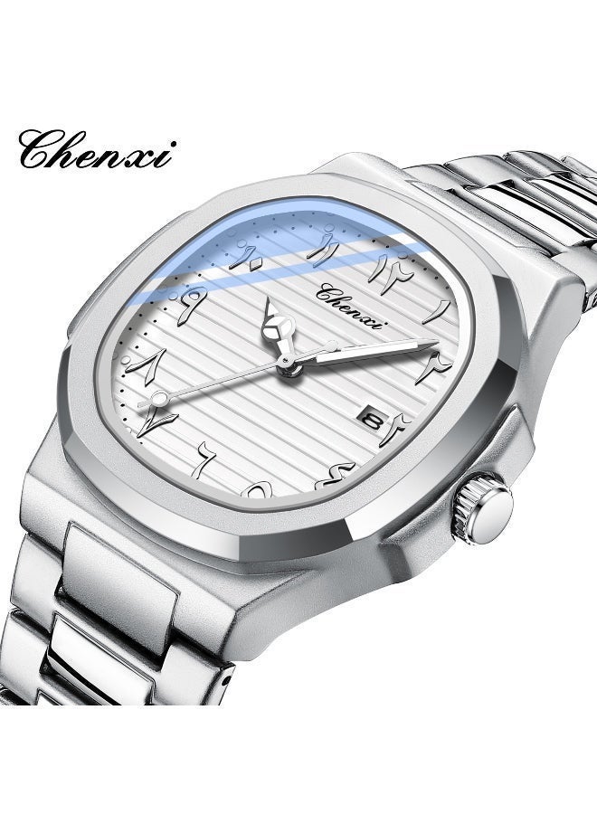 Chenxi Men’s Quartz Wrist Watch with Luxury Modern Design, Water Resistant, Scratch-Resistant Glass, Full Stainless Steel with Elegant Box - Image 4